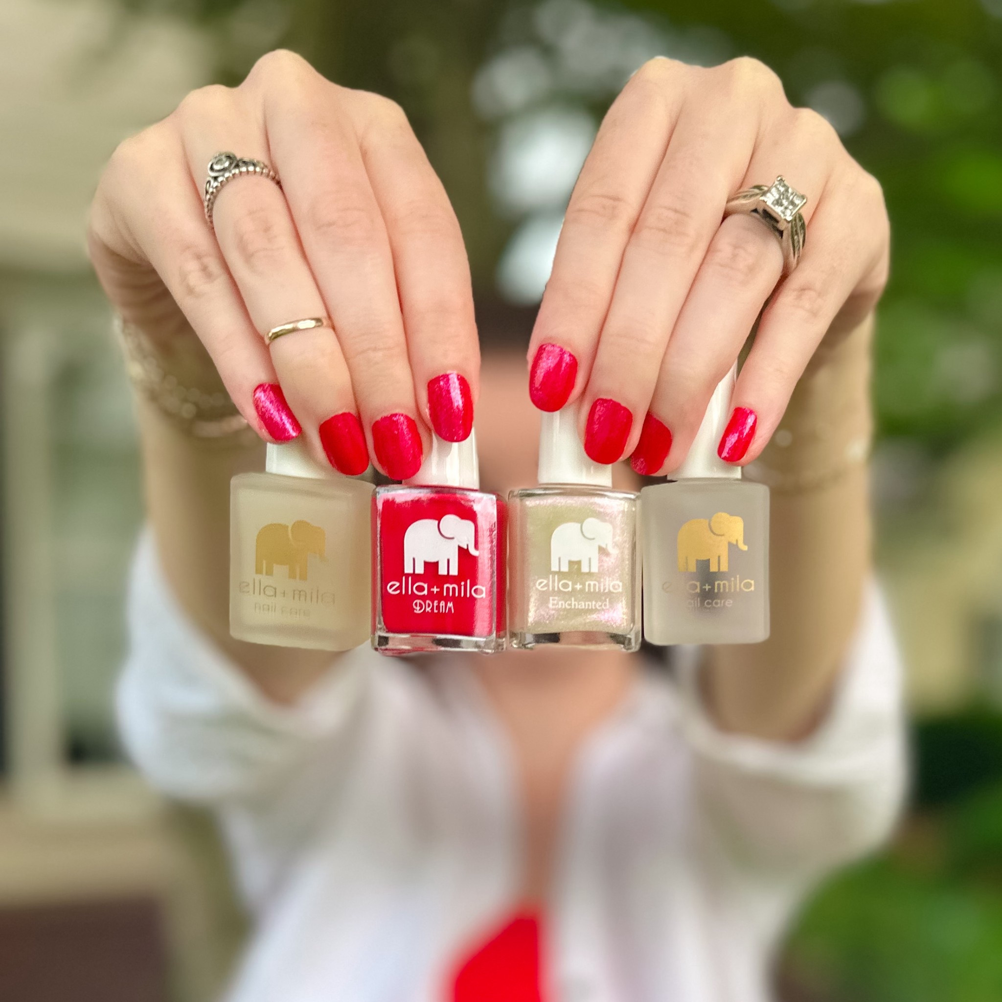Nails needed a refresh, so I reached for @ellamila nail polish! #gifted 

💅vegan, cruelty-free, 17-free, and made in the USA! What’s not to love? 

❤️ wearing the shade Unwrap Me and Everglow
there are shades for every style in this collection of high quality nail polishes - pair them with the All About the Base base coat and In a Rush top coat for the quickest long lasting home mani you’ve ever experienced ⚡️

#LTKBeauty