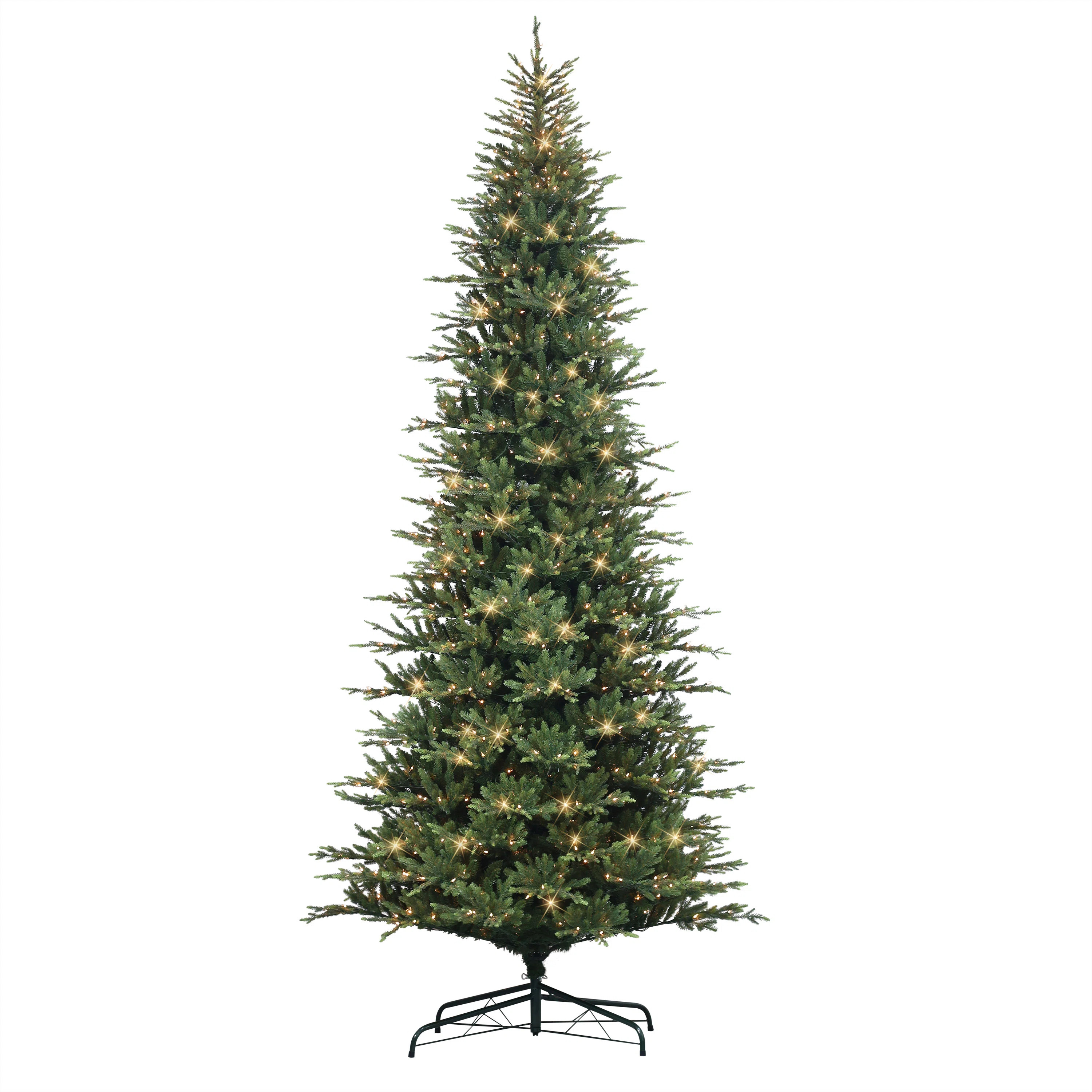 Hachmin Slender Green Realistic Artificial Fir Christmas Tree with Lights | Wayfair North America