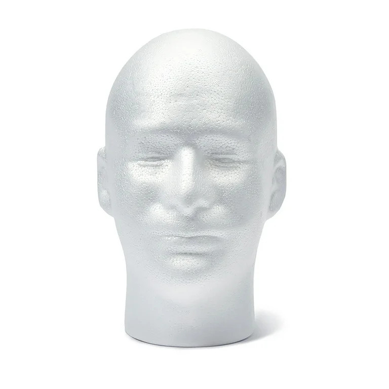 FloraCraft SmoothFōM Male Head 6.2 inch x 8.8 inch x 10.3 inch White | Walmart (US)