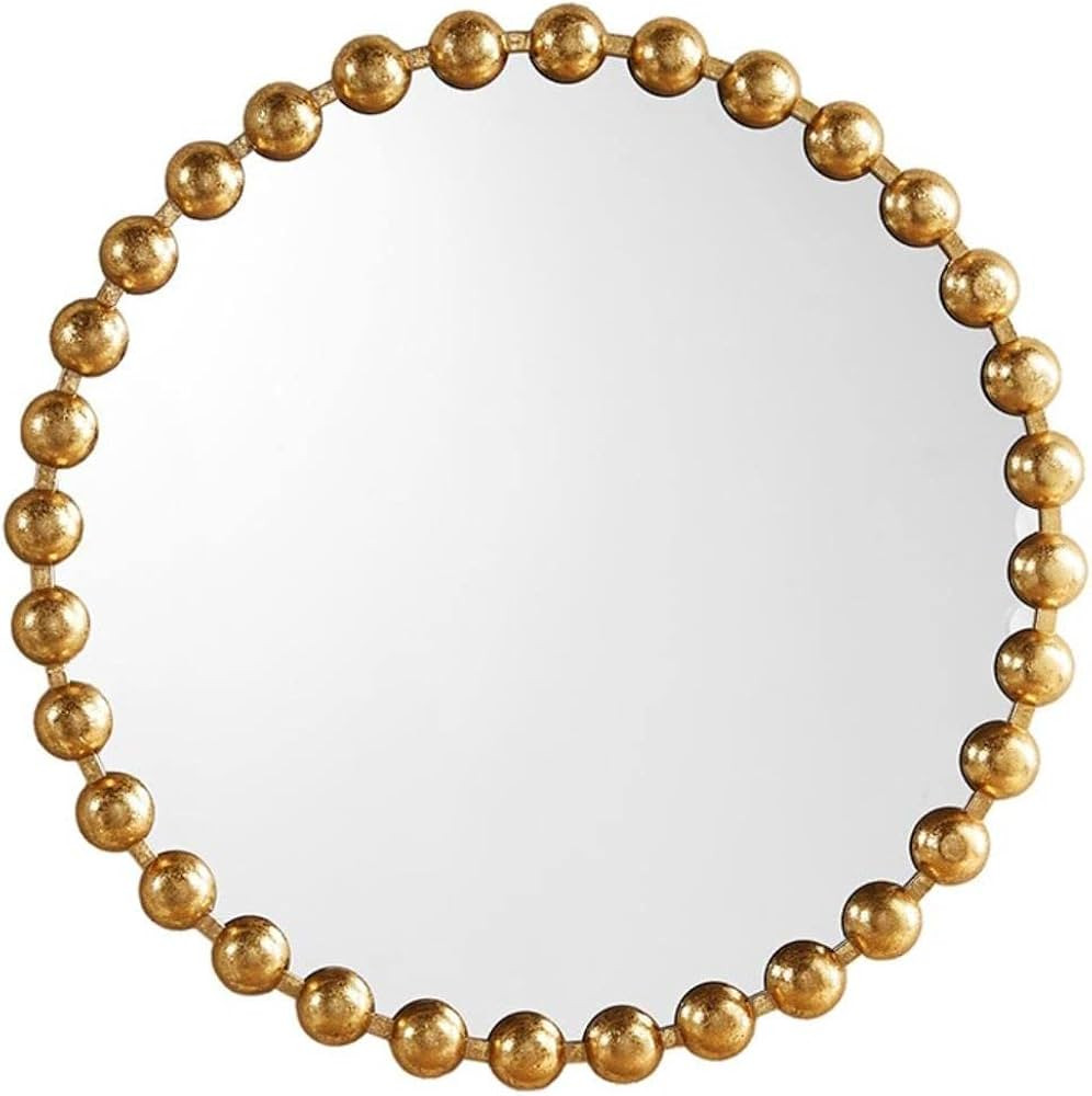 MADISON PARK SIGNATURE Wall Décor Marlowe Metal Spherical Frame Round Mirror for Living Room - H... | Amazon (US)