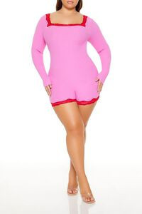 Plus Size Two-Tone Lace Romper | Forever 21