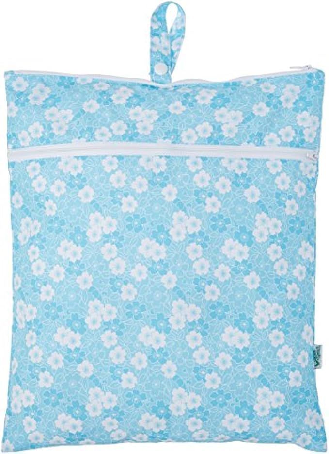 green sprouts by i play. Waterproof Travel Wet Bag, Aqua Floral, One Size | Amazon (US)