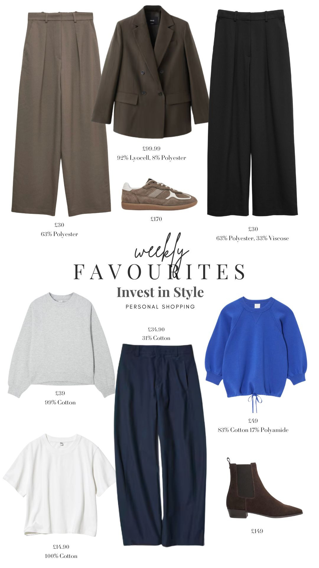 Weekly Favourites 🤎

Wardrobe Staples, Spring Style, Spring Fashion, Spring Outfit, Spring Knitwear, Tailored Trousers, Suede Trainers, Suede Boots 

 #LTKuk #LTKeurope

#LTKspring