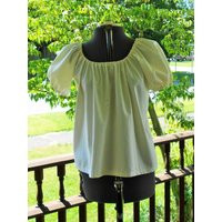 Peasant Blouse Short Sleeve/Renaissance Chemise Pirate Shirt Wench St Pauli Girl Style Peasant Blouse Costume | Etsy (US)