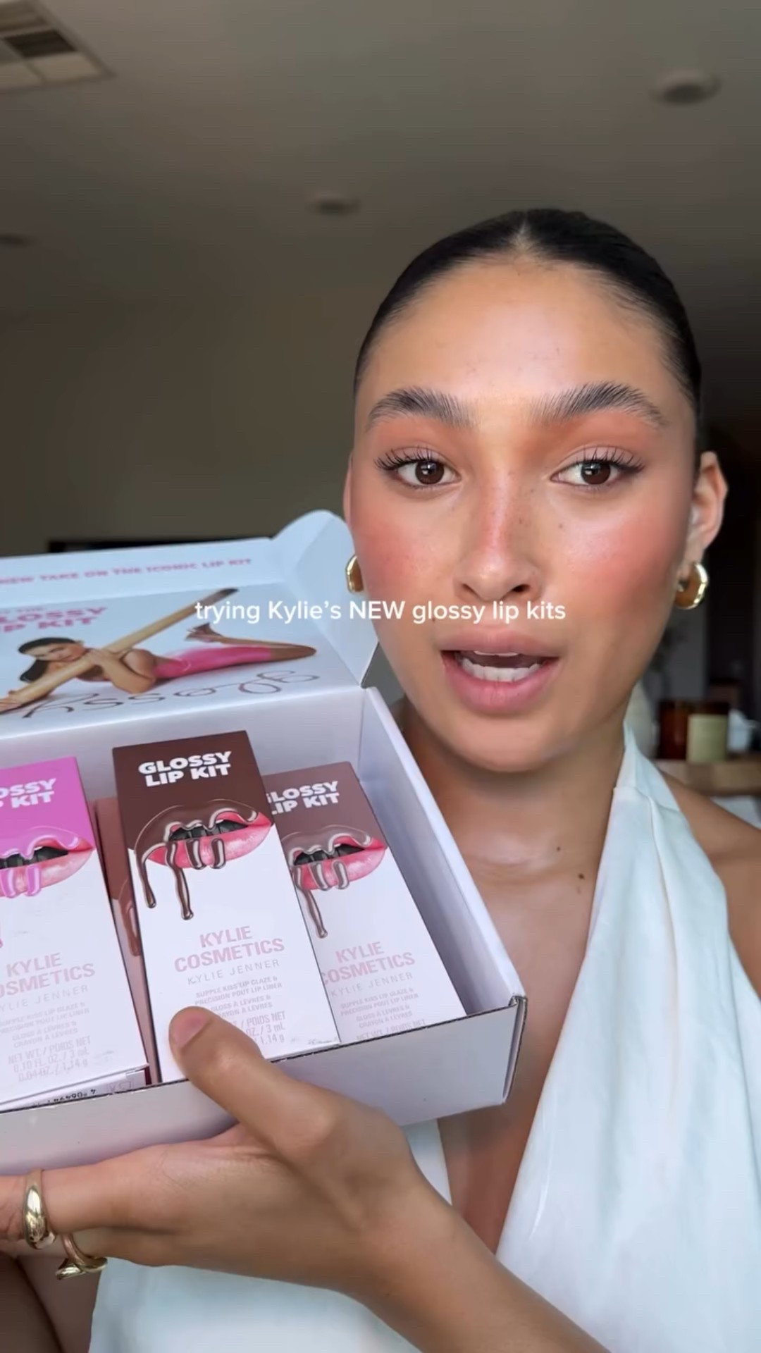 kylie did her big one with these glossy lip kits🎀 @kyliecosmetics thank you for healing the inner teen that begged to get the og lip kits