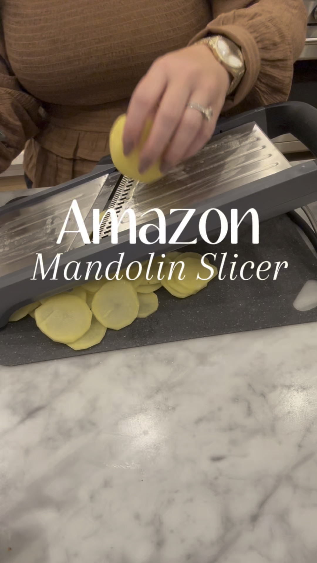 The safest mandolin I’ve ever used is ON SALE for 30% off!! Some of them can be so dangerous that it scares me to even take it out. But this one has a kick stand, hand guard handle, and a knob to control the blade. You can even put it in the off position so you can’t cut yourself when trying to dig in the drawer! It cuts perfectly every time so everything cooks evenly!!
#christmas #food #cooking #kitchengadgets #chef #amazonfind

#LTKHome #LTKGiftGuide #LTKWatchNow