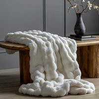 Marshmallow Rabbit Faux Fur Throw | La Redoute (UK)