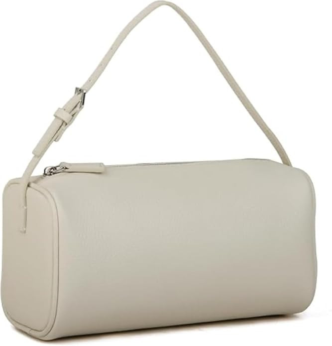 Genuine Leather Barrel Crossbody Bag, Top Handle Purse for Women, Shoulder Handbag with Adjustabl... | Amazon (US)