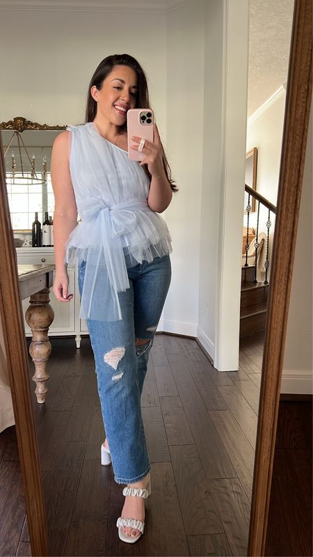 The sweetest little blue tulle top! Comes in other colors and is so sweet with jeans or with a little skirt for spring! 

#LTKSeasonal #LTKFind #LTKunder100
