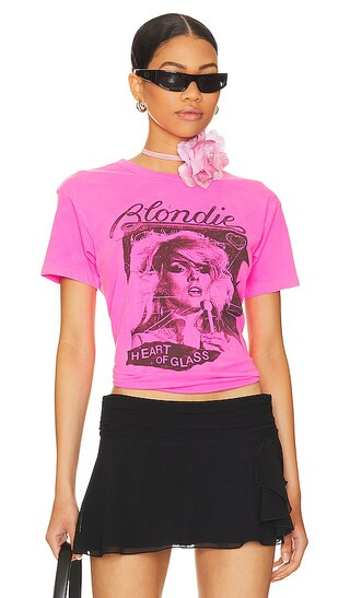 Blondie Heart Of Glass Flyer Ringer Tee in Sugar Plum | Revolve Clothing (Global)