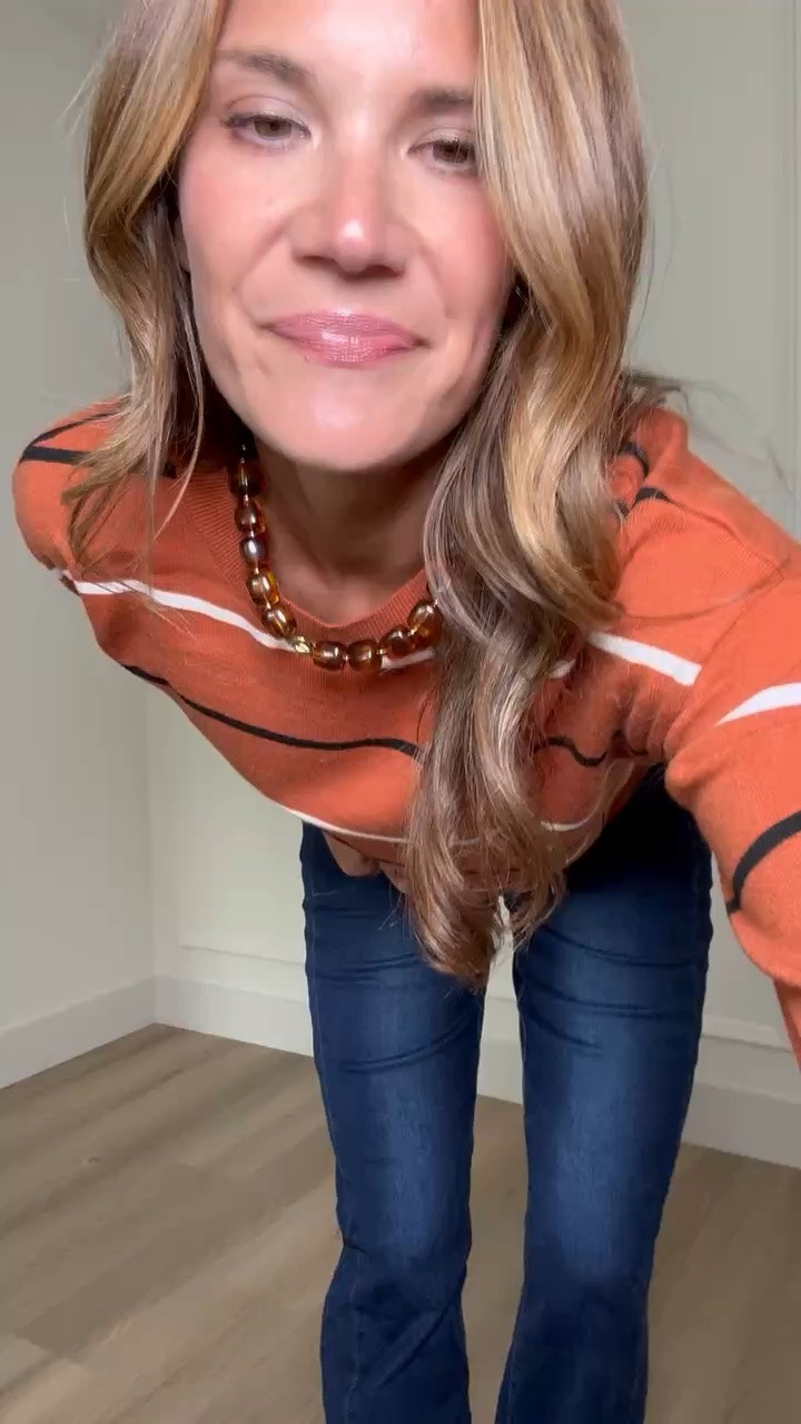 This rust striped sweater is such a good fall color combo. The relaxed fit works perfectly with full length jeans for an easy everyday outfit.

striped sweater, rust sweater, fall sweater, tall girl style, long length jeans, casual fall outfit, fall fashion, everyday outfit, jeans and sweater, tall women fashion, stangandco

#LTKootd #LTKSeasonal #LTKTall