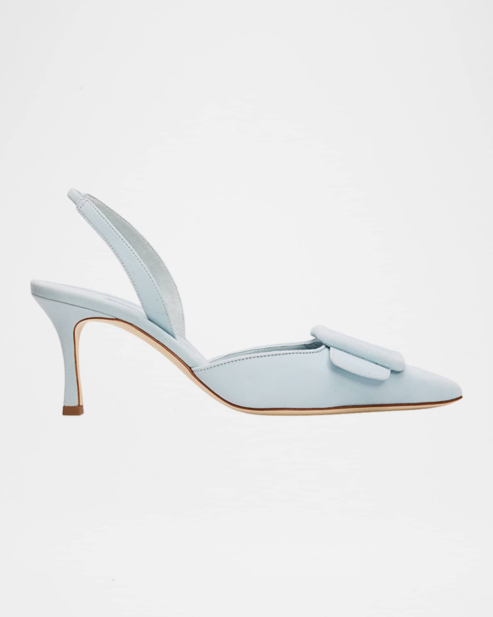 50mm Maysli Suede Buckle Slingback Pumps | Neiman Marcus