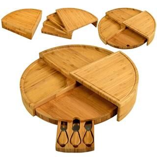 Vienna Transforming Bamboo Cheese Board Set-CB40 - The Home Depot | The Home Depot