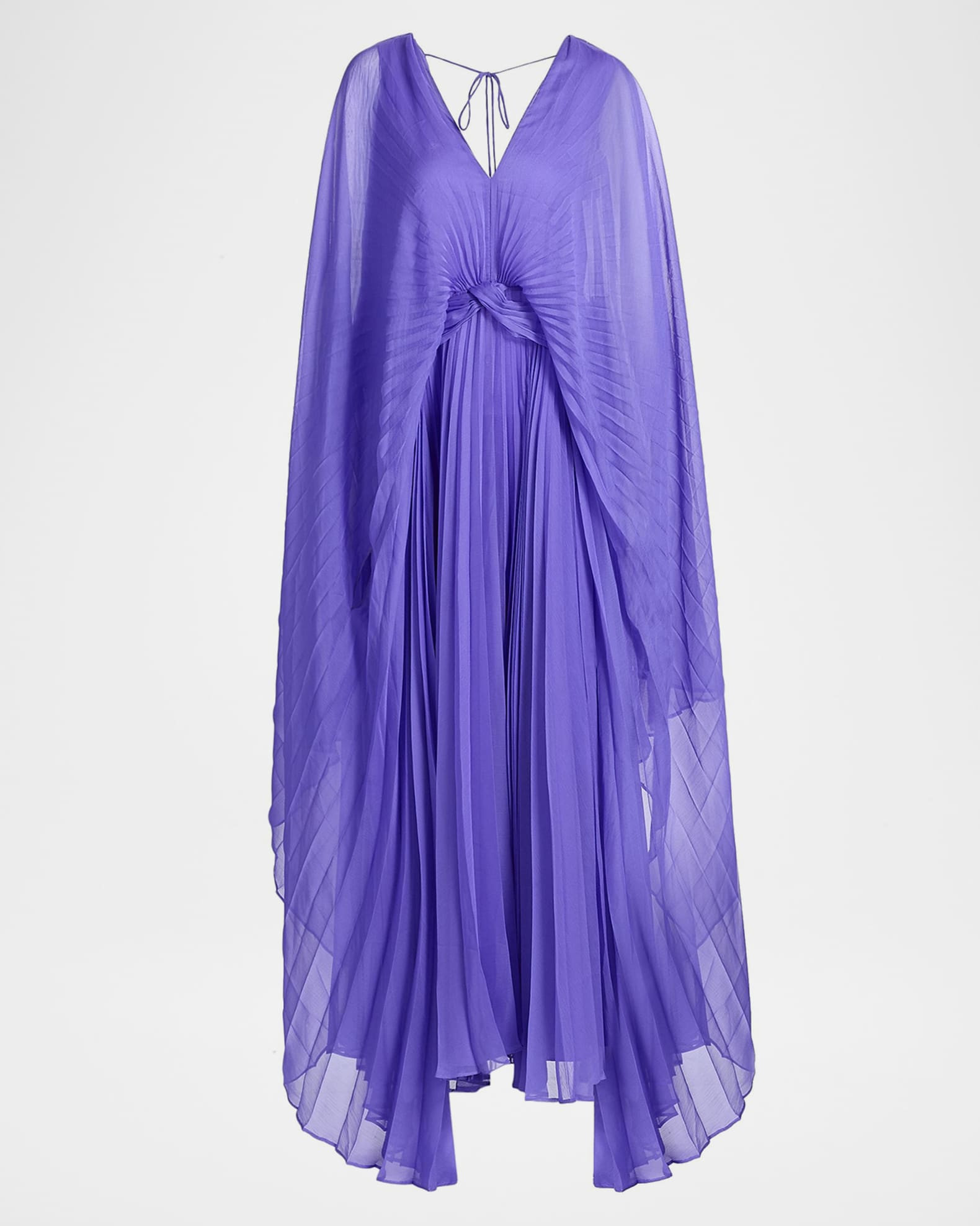 Acler Darnhill Pleated Cape Maxi Dress | Neiman Marcus