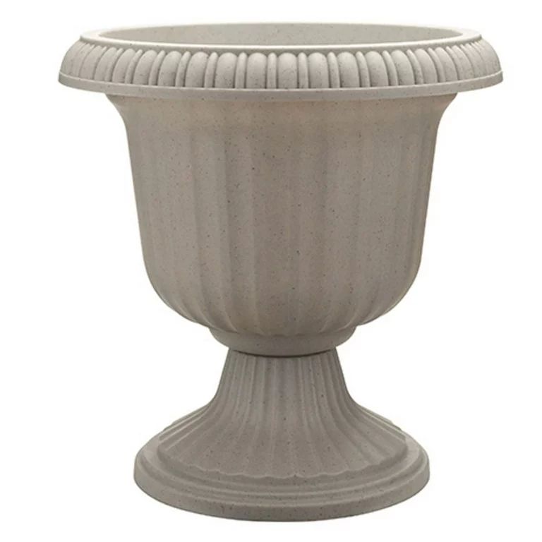 Southern Patio 14" Outdoor Lightweight Resin Utopian Urn Planter, Stone (2 Pack) | Walmart (US)