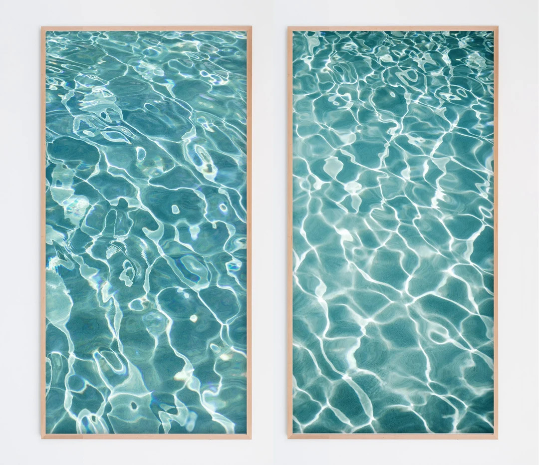 Pool Photography Set, Home Decor, Wall Decor, Abstract Water Photography, Abstract Water Photogra... | Etsy (US)