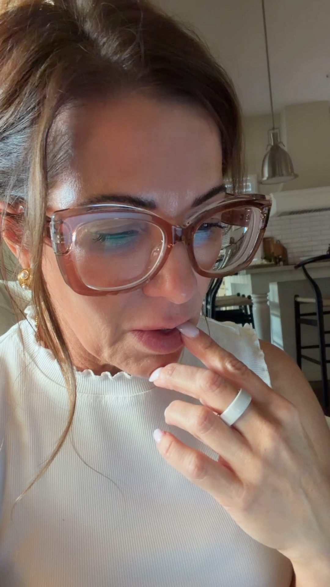 These trending glasses and the super-basic-not-so-basic white tank are proof that the little things can make an outfit. The tank is buttery soft, layers perfectly, and looks far more expensive than it is. The glasses are the finishing touch that pulls everything together. Glasses are sold out 🥴 The tank is  linked because I’ve been reaching for them on repeat.  I sized up 1 size.

#LTKgrwm #LTKootd #LTKOver40