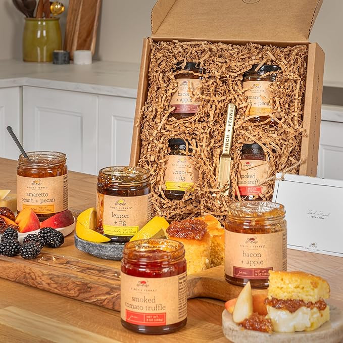 Finch + Fennel 5 Piece Jams & Jellies Sampler Pack Gift Box | Amazon (US)