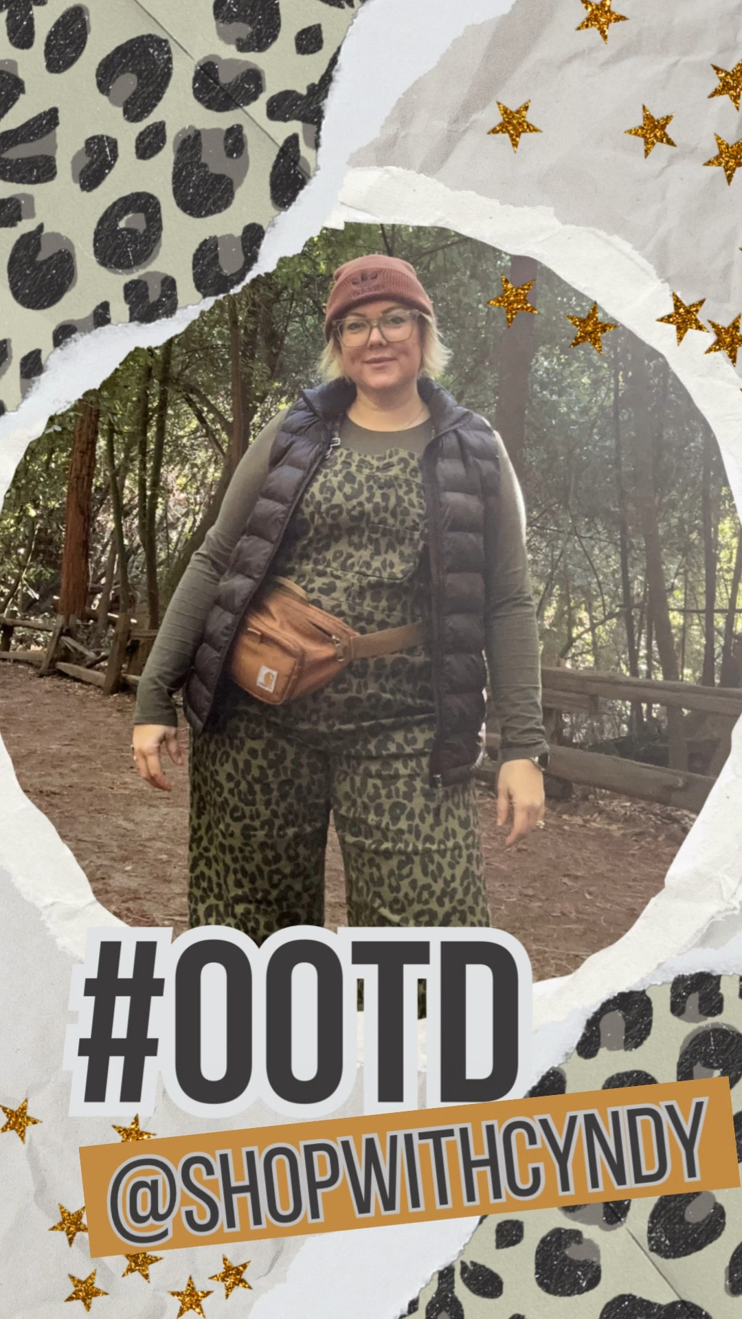 Nature walks, but make it fashion 🌿🐆 Loving this leopard overalls moment! 

 #LTKdayinmylife #LTKgrwm #LTKMidsize