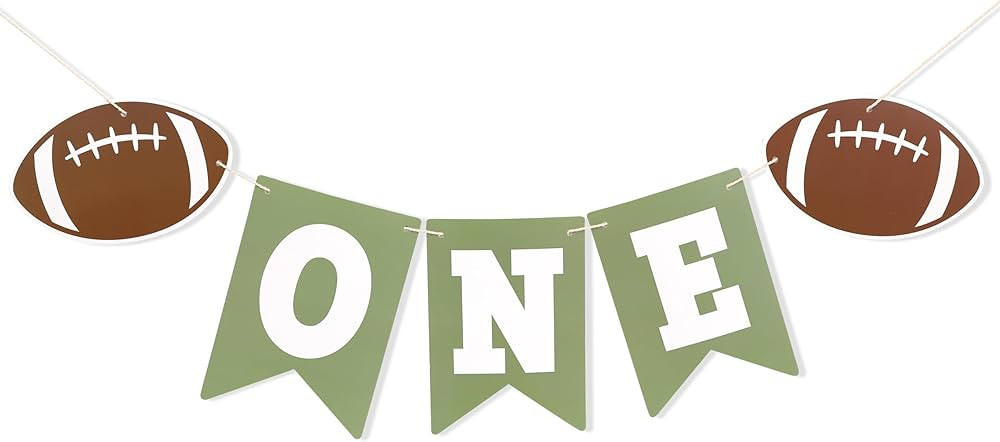 Football One High Chair Banner - Football 1st/First Birthday Decoration,First Year Down Backdrop,... | Amazon (US)