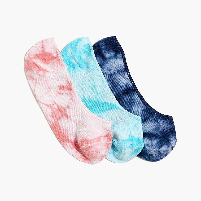 Tie-dyed no-show socks three-pack | J.Crew Factory