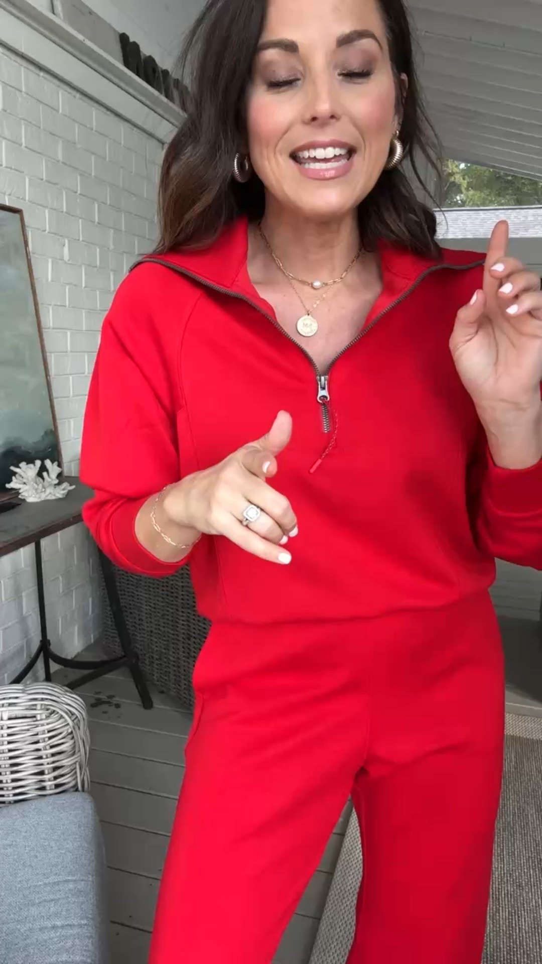 Wearing a xs! Perfect red holiday lounge set or red game day set!

#LTKHoliday #LTKSaleAlert #LTKPetite