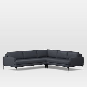 Andes Leather 3-Piece Sectional | West Elm (US)
