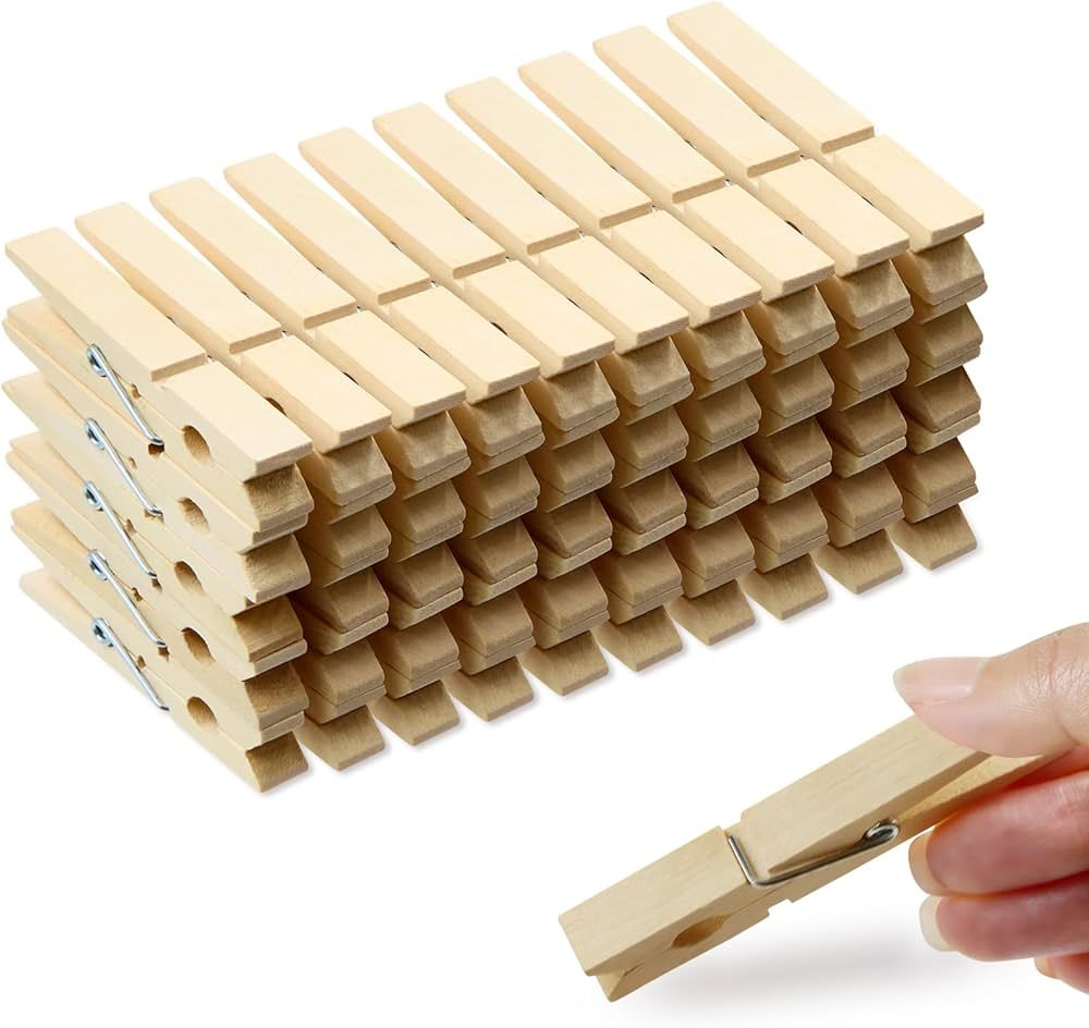 (Pack of 50) Wooden Clothespins About 2-7/8" Long | Amazon (US)