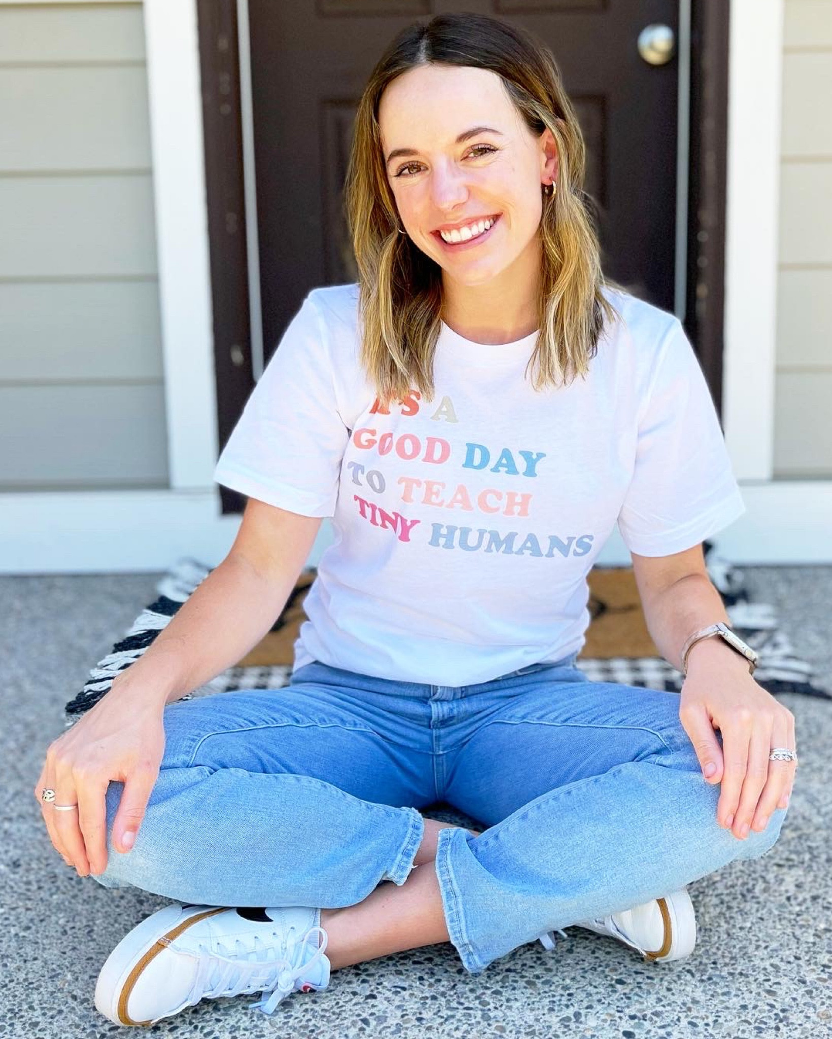 teacher tee + the cutest shoes - my tee was purchased from Ivy and Cloth but they aren’t able to be linked so I found a similar version 

#LTKshoecrush #LTKunder50 #LTKBacktoSchool