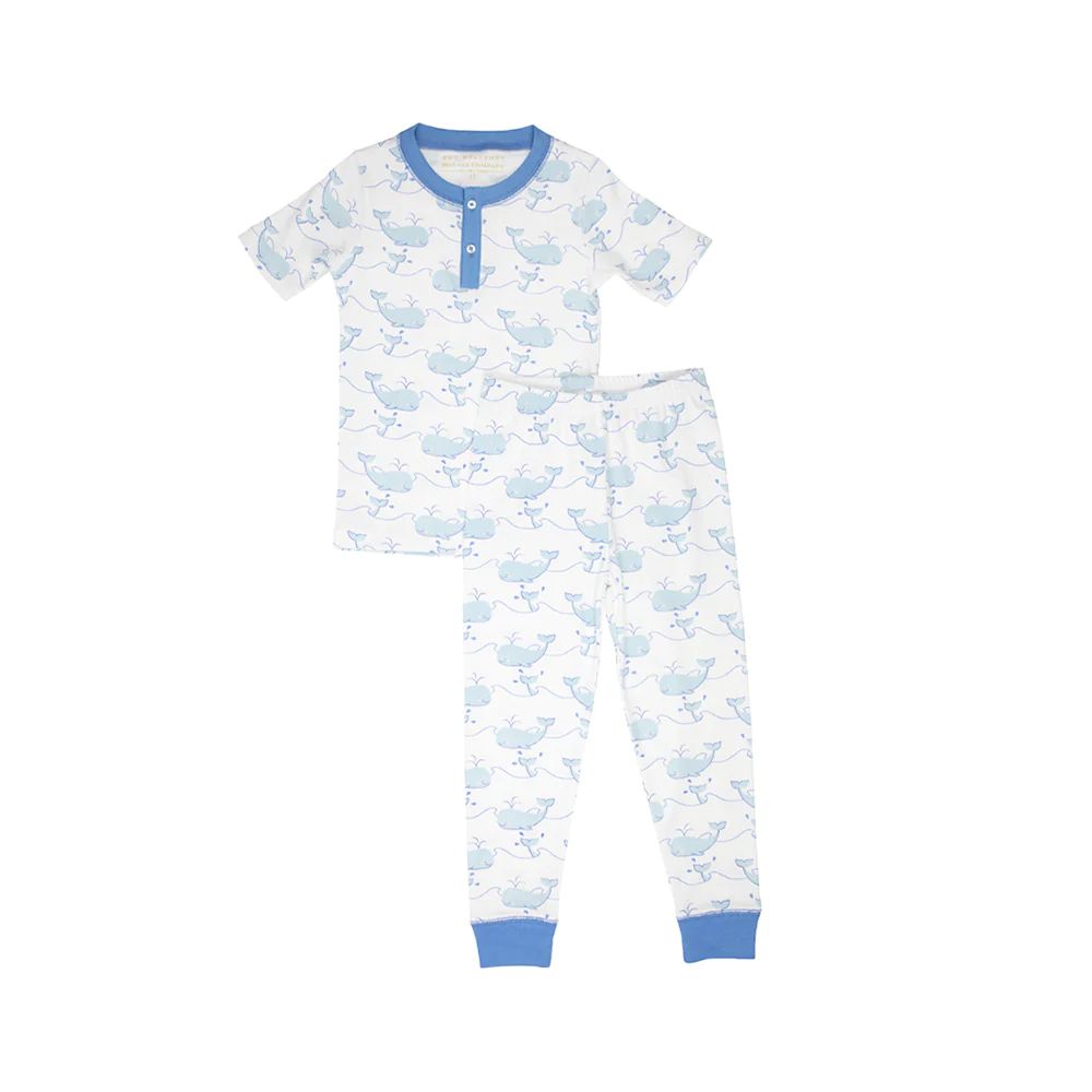 Sutton's Short Sleeve Set (Unisex) - Whale, Whale Look At You with Barbados Blue | The Beaufort Bonnet Company