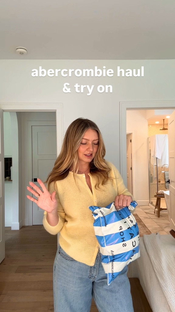 a recent abercrombie haul & try on! trying to get a few new summer pieces with postpartum in mind. ordered size medium in first top, medium in shorts & small in last top! 

#LTKmaternity #LTKsummer