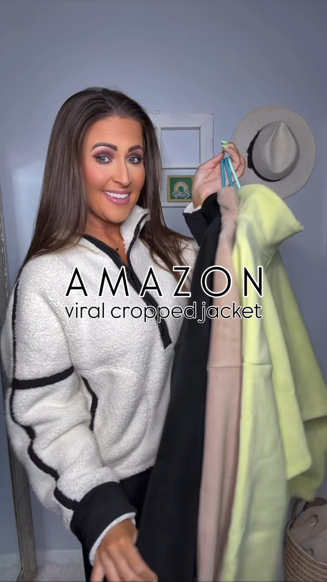 Viral cropped jacket - nice, long sleeves, stretchy waistband with bungee cord to cinch the waist. Comes in a variety of colors. Excellent quality. Wearing small in everything. 

Transitional fashion, spring jacket, active jacket, viral fashion, fleece pullover 

#LTKWatchNow #LTKFindsUnder50 #LTKActive