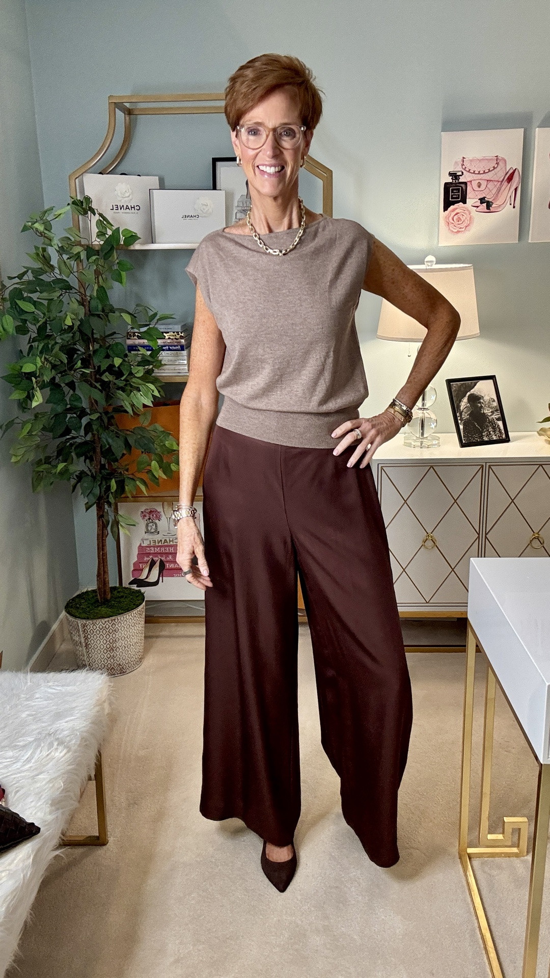 AD | I tried pieces from Ann Taylor's new September collection, and these are the ones I think are worth a closer look.
#ad #anntaylorpartner #FallStyle #AnnTaylorStyle 

Four fall outfits, but what I really love is how many of these pieces work more than one way. 

The rich walnut palazzo pants go from a simple soft-mink sweater to a lace camisole and long blazer. And that cranberry? The ribbed sweater tee and satin wide-leg pants are gorgeous together, but add the houndstooth jacket and it becomes an entirely different look.

This is the kind of fall shopping I want to do: pieces that feel special when you put them on but can still earn their place in a real wardrobe.

Now I need your vote: LOOK 1, 2, 3 or 4?

Save this if you're starting to think about your fall wardrobe, send it to a friend who'd wear one of these, and shop the pieces from all four outfits through my link.

#LTKootd #LTKOver40 #LTKTall