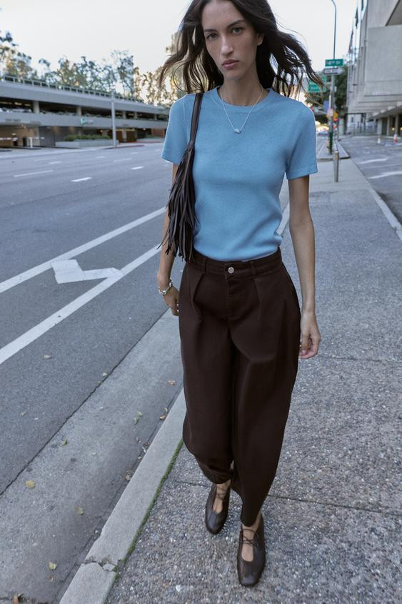 BALLOON PLEATED PANTS | Zara US