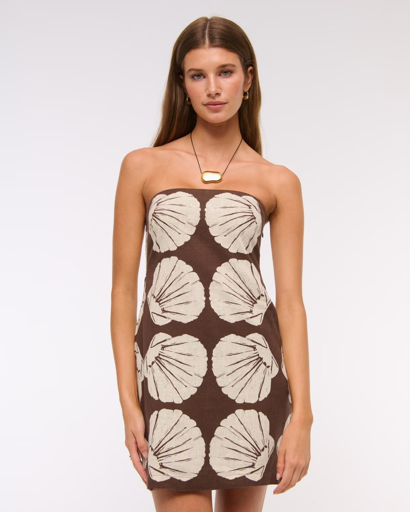 Women's The A&F Scarlett Strapless Linen-Blend Skort | Women's Dresses & Jumpsuits | Abercrombie.... | Abercrombie & Fitch (US)