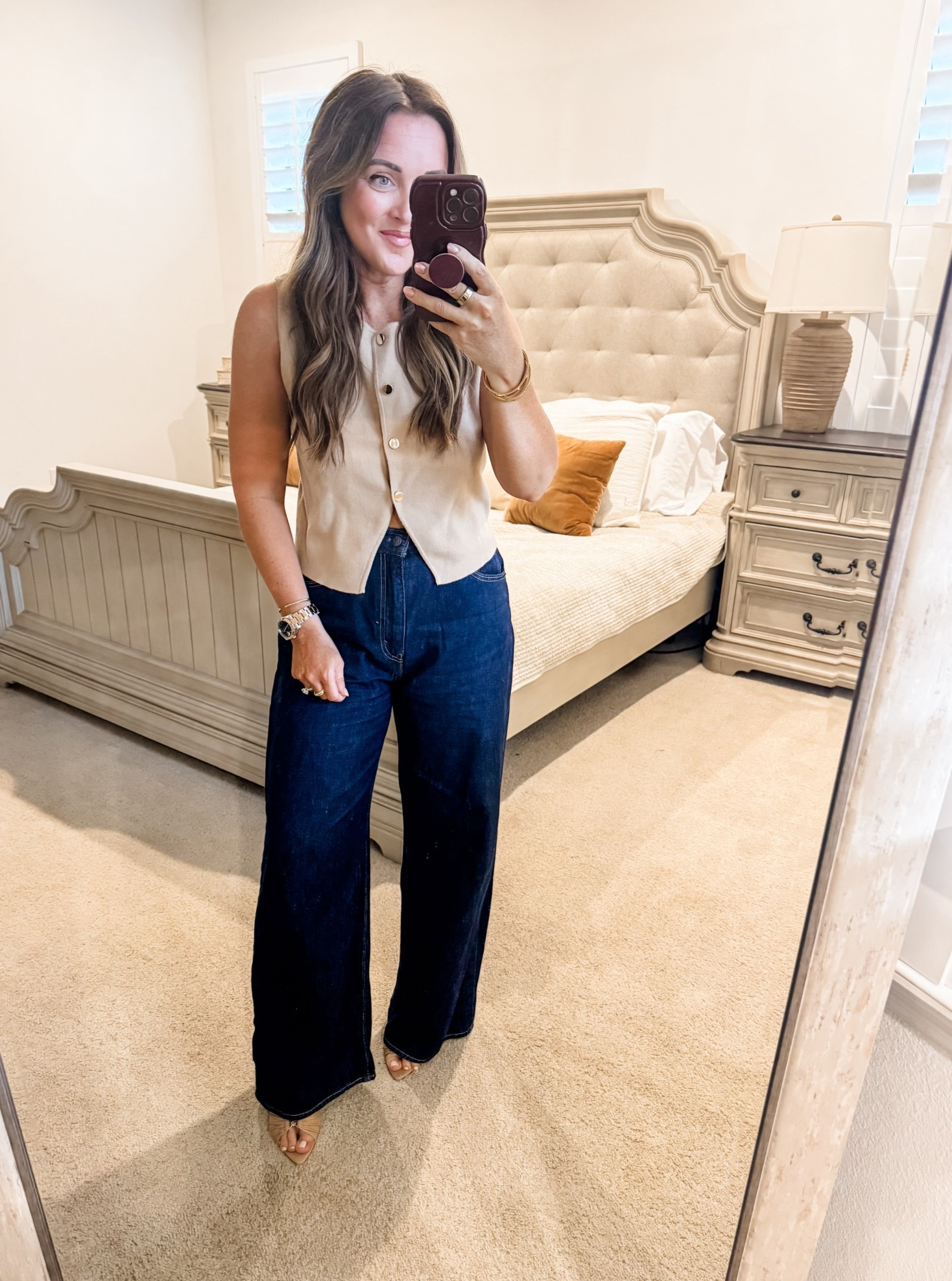 Top - M, denim - 29 (size up one size)
5’2” 145 lbs.
—
Amazon denim | Levi’s denim | Amazon top | Sweater top | Sweater vest | Thanksgiving outfit | Fall outfit | Smart casual | Business casual 

#LTKootd #LTKWorkwear #LTKFindsUnder50