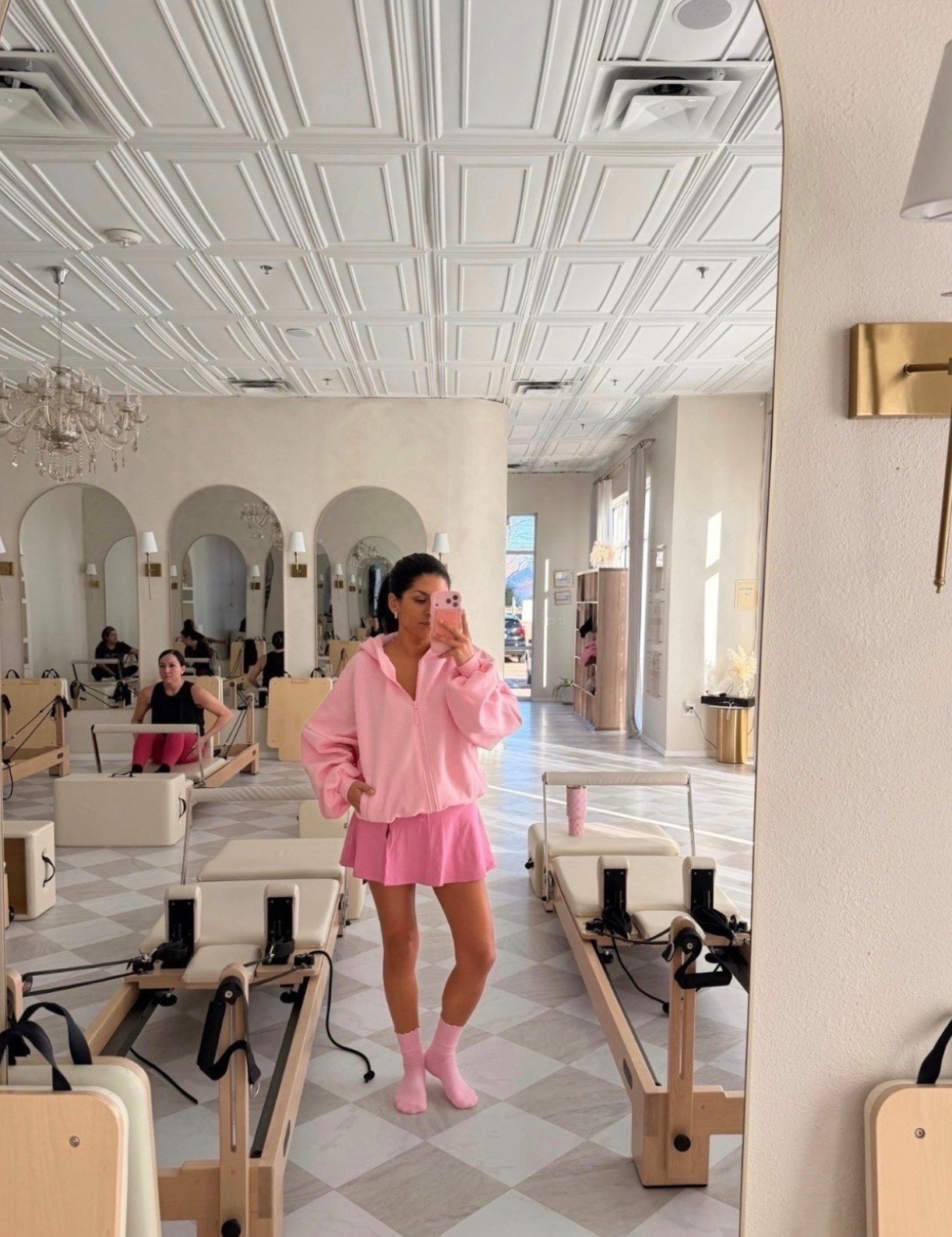 Obsessed with this pink workout look lately 💕 The oversized zip-up is perfect for layering before and after class, and the skirt makes it feel sporty, cute, and so easy to wear.

#PilatesStyle #Activewear #WorkoutOutfit #AthleisureStyle #PinkAesthetic #FitnessFashion #WellnessLifestyle #PilatesGirl #SportyStyle #EverydayActivewear

#LTKdayinmylife #LTKfitnessgoals #LTKmorningroutine