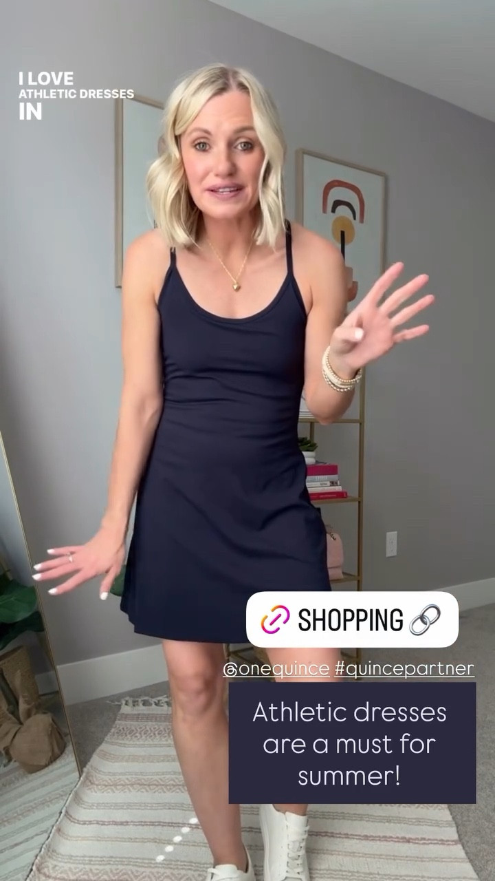 An athletic dress is my favorite throw-on-and-go piece for summer, especially on hot days. I love the style and quality of this one 🏃‍♀️I’m wearing an xsmall. @Quince   #QuincePartner

#LTKSeasonal #LTKOver40 #LTKPetite