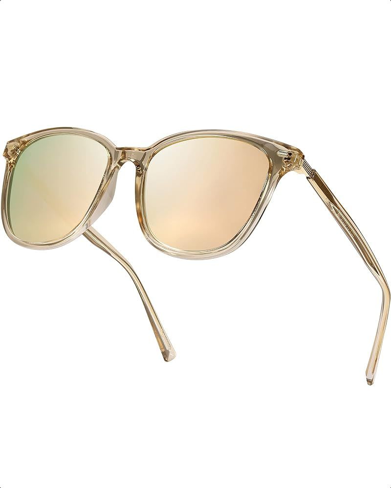 Myiaur Women's Polarized Sunglasses with Mirrored Lens & UV400 Protection - Trendy & Stylish Larg... | Amazon (US)