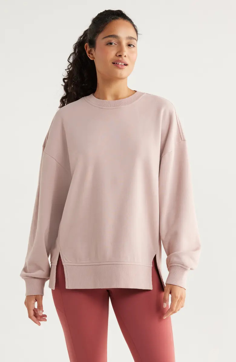 Zella Ultracozy Fleece Relaxed Sweatshirt | Nordstrom | Nordstrom