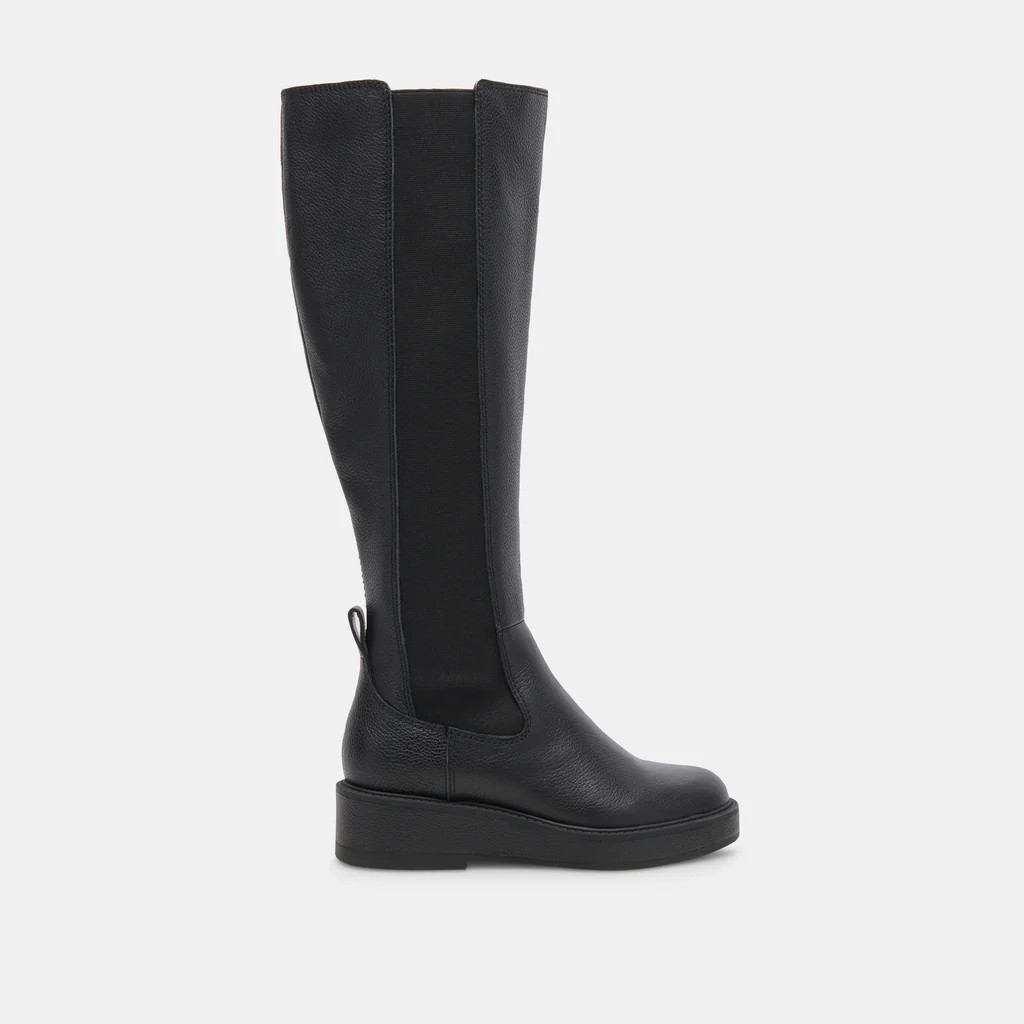 EAMON H2O WIDE CALF BOOTS BLACK LEATHER | DolceVita.com