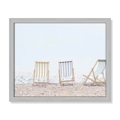Adriatica Beach Chairs Framed On Paper by Leah Straatsma Print | Wayfair North America