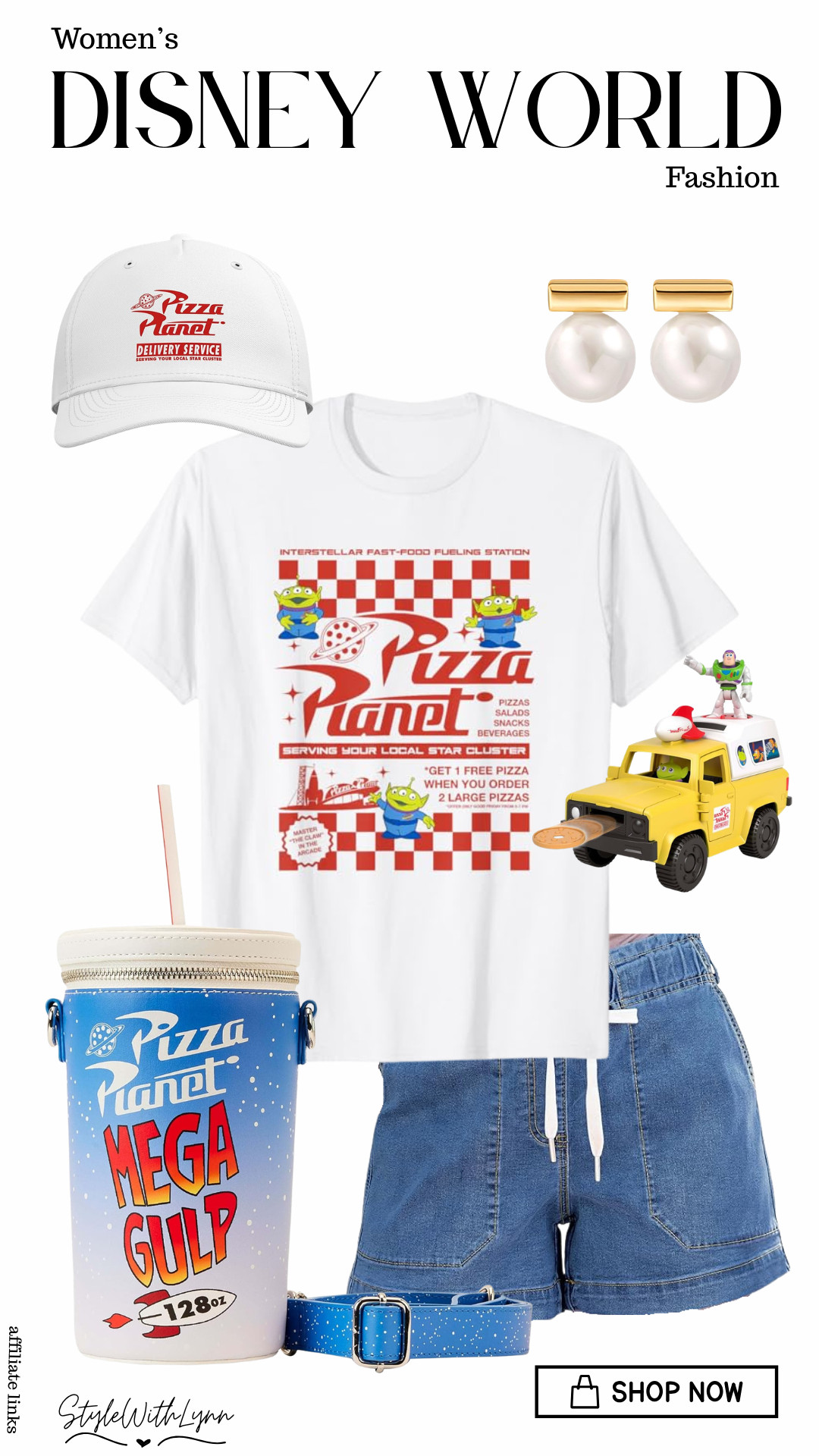 🚀 To infinity… and Pizza Planet! 🍕

If you’re heading to Hollywood Studios and love a good Pixar moment, this Pizza Planet inspired Disney outfit is such a fun and playful pick. The graphic tee with the little green aliens is giving total Toy Story nostalgia, paired with comfy denim shorts for a casual park day look. Add the Pizza Planet hat, pearl earrings, and the cutest Mega Gulp crossbody for a look that’s equal parts cute, comfy, and Pixar-core.

Perfect for exploring Hollywood Studios and riding Toy Story Mania. Shop the full outfit in my LTK! ✨


Disney World outfit, Pizza Planet outfit, Toy Story outfit, Pixar outfit, Hollywood Studios outfit, Disney park outfit, Disney graphic tee outfit, casual Disney outfit, Disney outfit idea, Toy Story Disneybound, Pixar Disneybound, Disney vacation outfit, cute Disney outfits for women, Disney park style, Toy Story inspired outfit 

 #LTKootd #LTKmomlife #LTKTravel