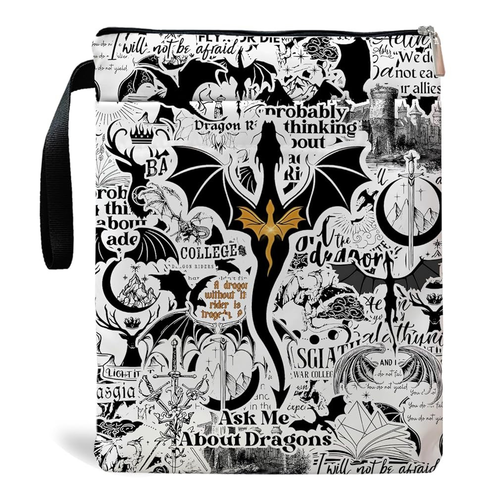 Romantasy Dark Academia Dragons Book Sleeve, Fantasy Novel Reader Gift, Bookish Gifts, Book Inspi... | Amazon (US)