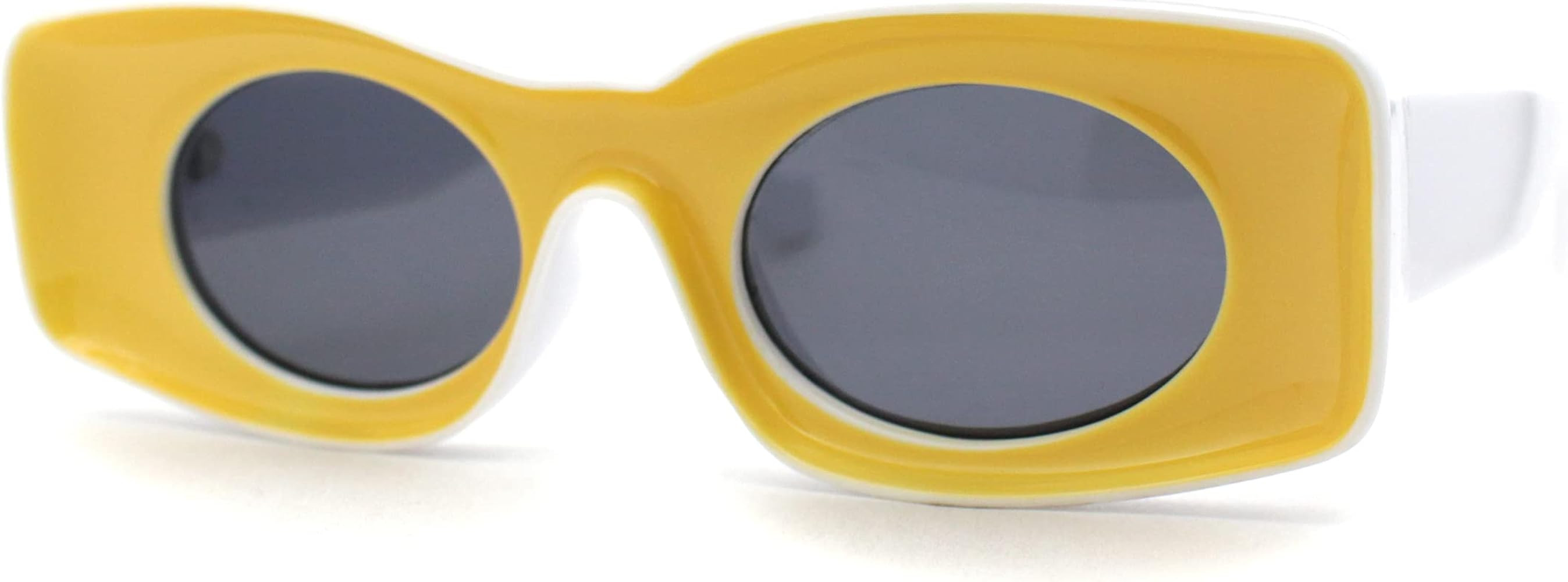 SA106 Womens Unique Concave Thick Mod Plastic Sunglasses | Amazon (US)