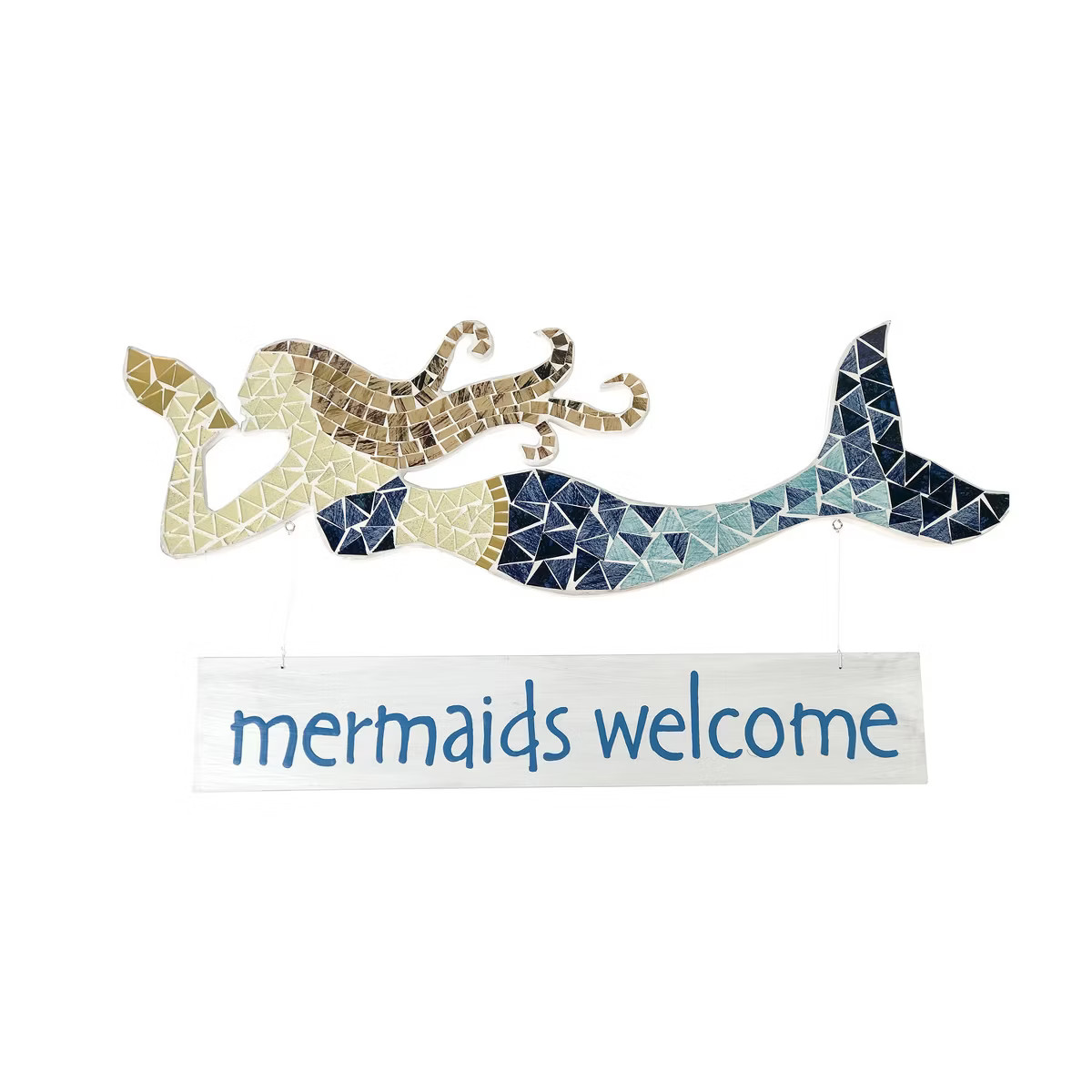 Beachcombers Mosaic Meramids Welcome Sign Wall Coastal Plaque Sign Wall Hanging Decor Decoration ... | Target