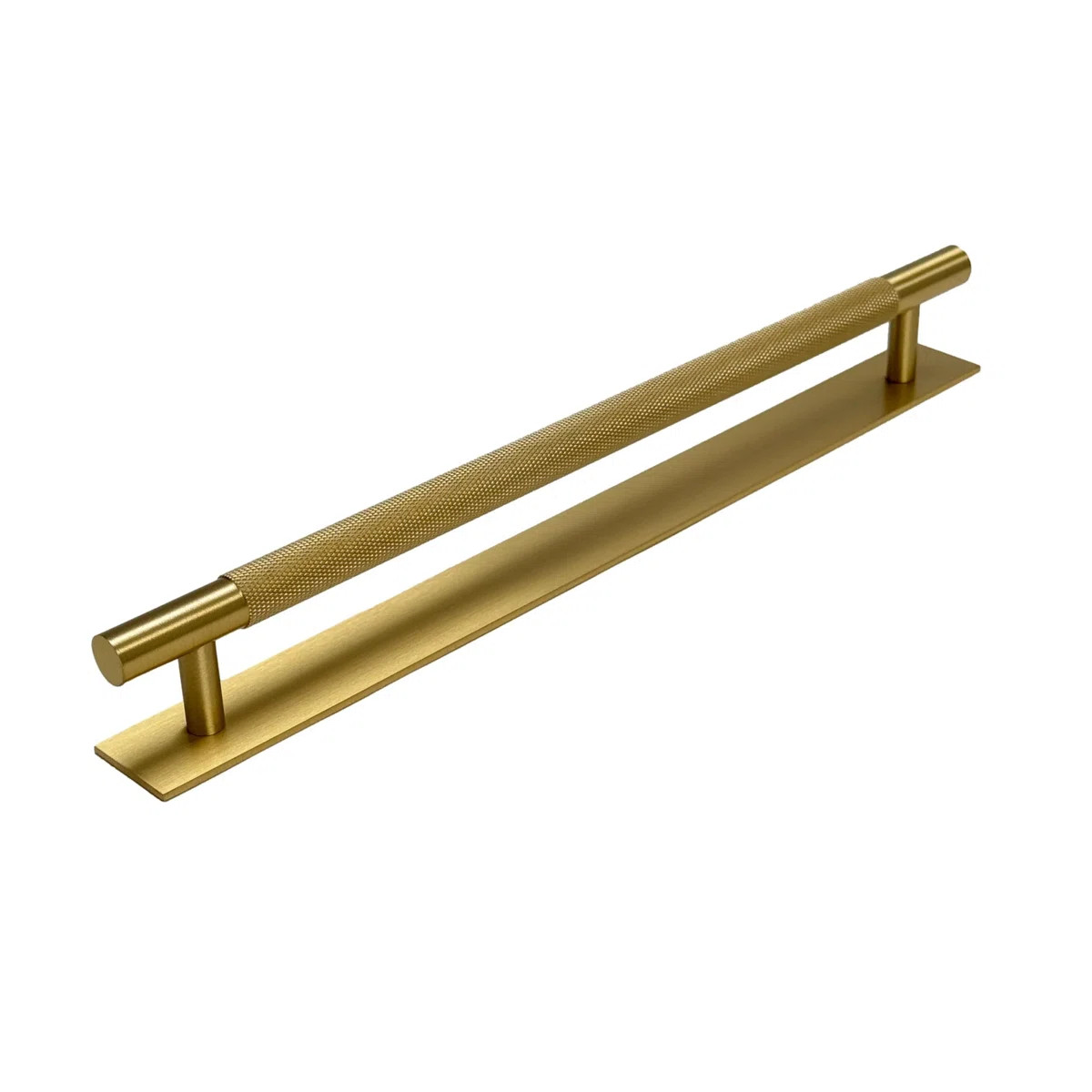 Brass Knurled "Texture Backplate" 18" Centers Appliance Pull | Wayfair North America