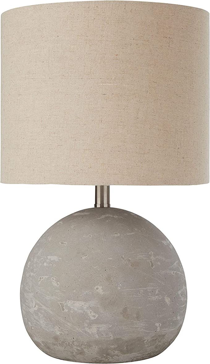 Amazon Brand – Stone & Beam Industrial Round Concrete Table Desk Lamp with Light Bulb and Beige... | Amazon (US)