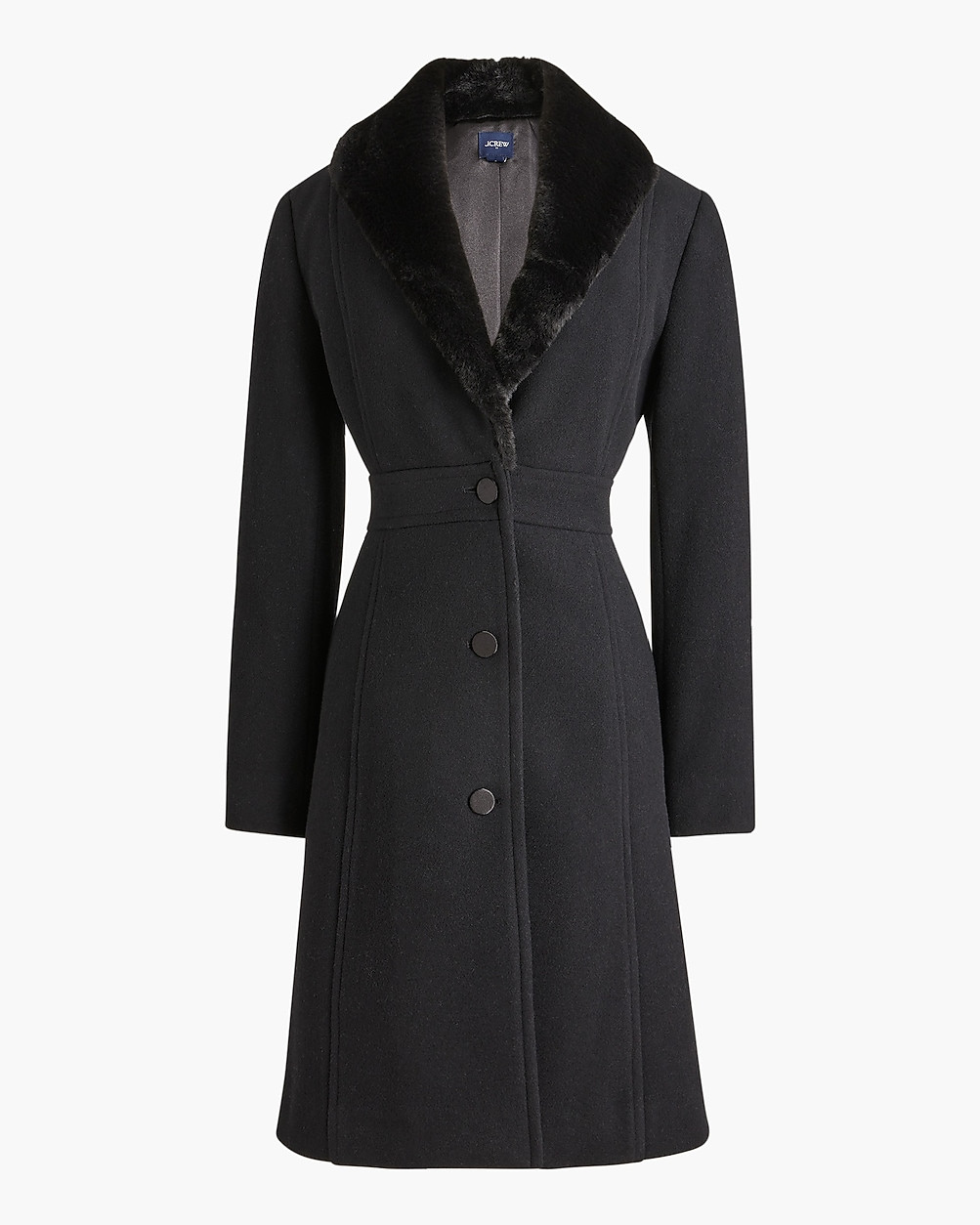 Lady day coat with faux-fur shawl collar | J.Crew Factory