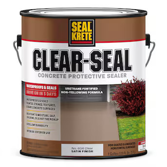 Seal-Krete Clear-Seal Clear Satin Water-based Interior/Exterior Acrylic ( 1-gallon ) | Lowe's